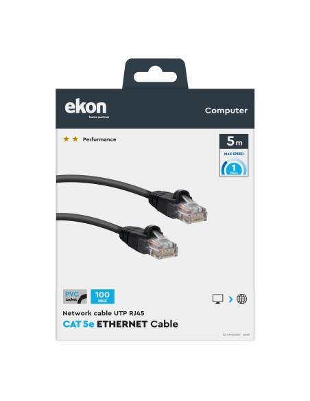 EKON 25468 CAVO RETE UTP 5E 5,0M GRIGIO
