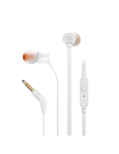 JBL T110WHT AURICOLARE IN-EAR MICROFONO FLAT BIANC
