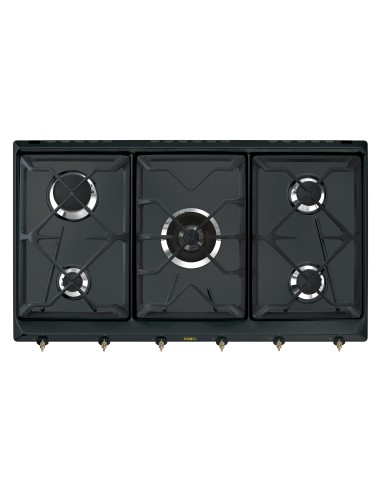 SMEG SRV896AOGH PIANO COTT.90CM ANTR. 4F GRIGLIE IN GHISA SMALTATA