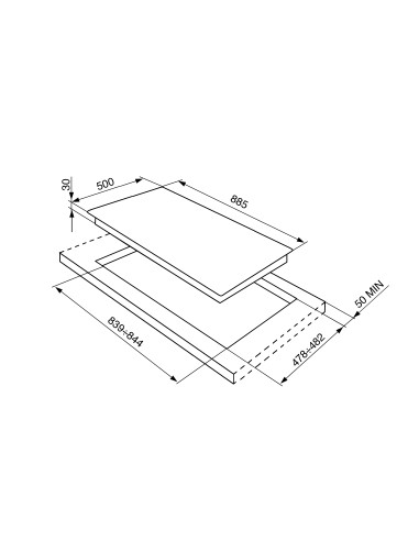 SMEG SRV896AOGH PIANO COTT.90CM ANTR. 4F GRIGLIE IN GHISA SMALTATA