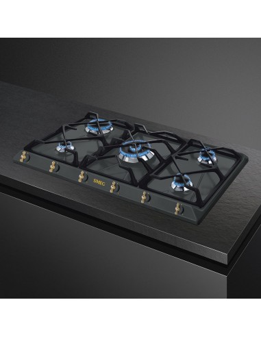 SMEG SRV896AOGH PIANO COTT.90CM ANTR. 4F GRIGLIE IN GHISA SMALTATA