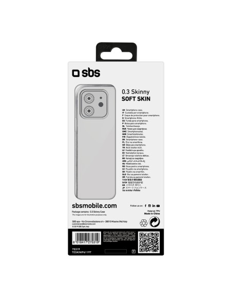 SBS TESKINIP6119T IPHONE 11 COVER SKINNY TRASPARENTE