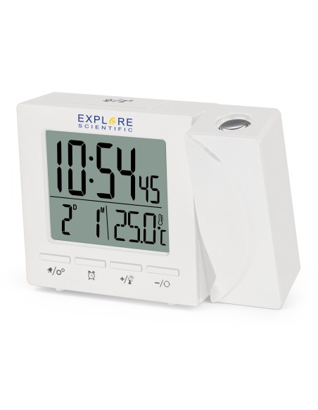 EXPLORE RDP1001 WH OROLOGIO CON PROIEZIONE ADATTATORE AC BIANCO
