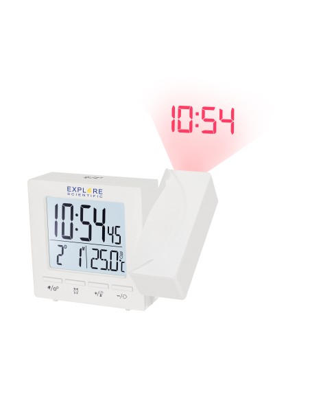 EXPLORE RDP1001 WH OROLOGIO CON PROIEZIONE ADATTATORE AC BIANCO
