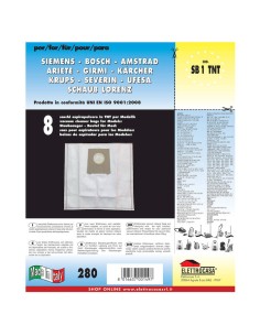 ACCESSORI PULIZIA CASA: vendita online ELETTROCASA SB1TNT CONF. 8 SACCHI PER SIEMENS in offerta