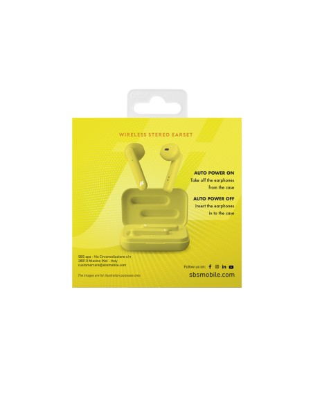 SBS MHTWSBEATBTY AURICOLARI TWIN STEREO GIALLO