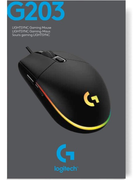LOGITECH G203 LIGHTSYNC NERO MOUSE GAMING
