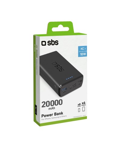 SBS TTBB20000FASTK POWERBANK 20000MAH USB 2,1 A NERO