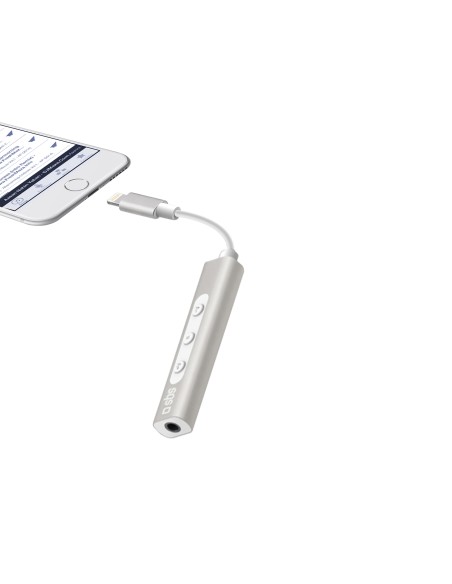 SBS TEADAPTIPJACK35W ADATTATORE APPLE LIGHTNING JACK 3,5 MM 1 MT BIANC