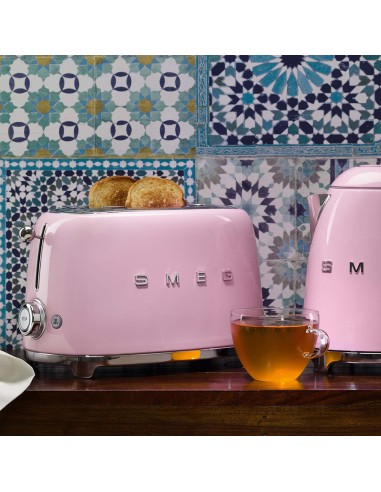 TOSTAPANE: vendita online SMEG TSF03PKEU TOSTAPANE 4 FETTE  ROSA in offerta