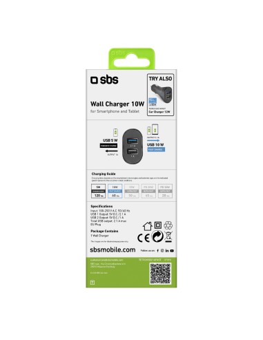 SBS TETR2USB21AFAST CARICAB.RETE   2USB/2,1A