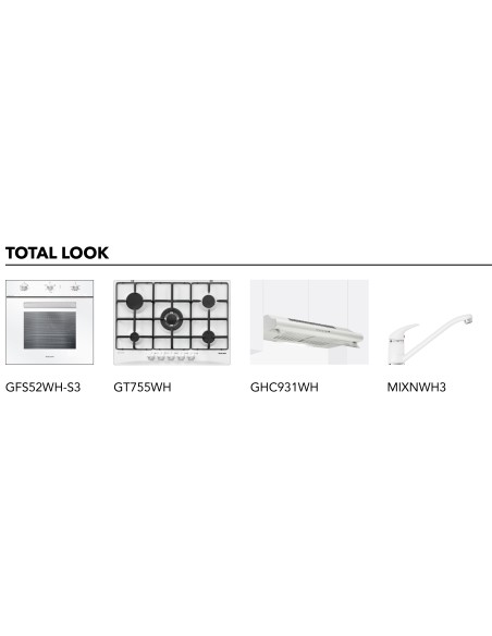 GLEMGAS LS1G86WH LAV. 86X50   1V+GOCC BIANCO