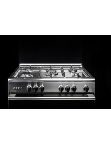 CUCINE CON FORNO A GAS: vendita online GLEMGAS UN965VI CUCINA 90X60 INOX F.GIG. GAS VENTILATO CLASSE A 1TC in offerta