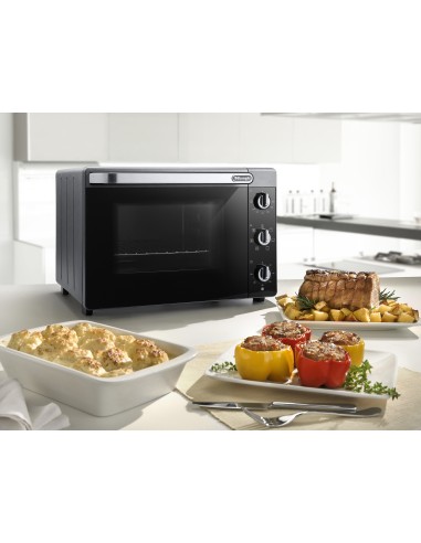 FORNETTI ELETTRICI: vendita online DE LONGHI EO40123.S FORNO ELETTR. 40LT 8F 2000W NERO in offerta