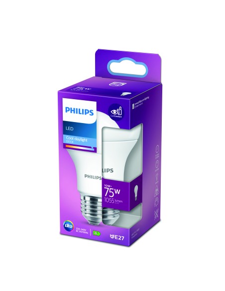 PHILIPS 769369 LED E27 10W/75W 6500K 1055LM GOCCIA SMERIGLIATA