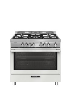 GLEM_GAS ST965MWH CUCINA 90X60 A+  4F.GAS+1TC BIANCA FORNO GIG. EL.12F