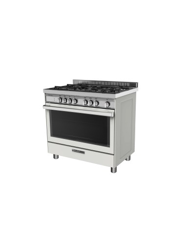 GLEM_GAS ST965MWH CUCINA 90X60 A+  4F.GAS+1TC BIANCA FORNO GIG. EL.12F