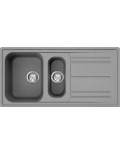 SMEG LZ102CT LAVELLO 1+1/2 100CM   REVERSIBILE ANTIGRAFFIO COL.CEMENTO