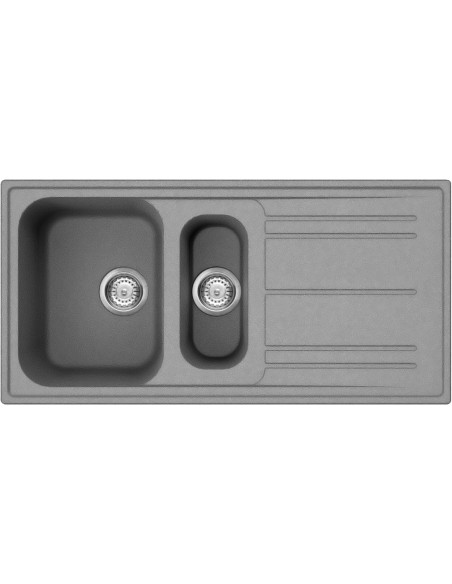 SMEG LZ102CT LAVELLO 1+1/2 100CM   REVERSIBILE ANTIGRAFFIO COL.CEMENTO