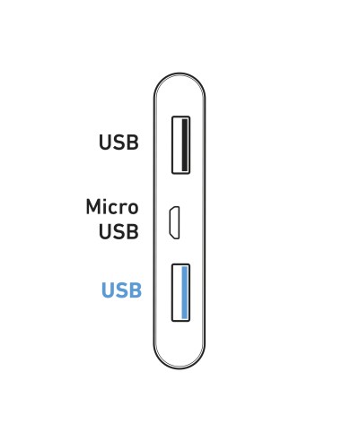 SBS TEBB5000POCW POWERBANK 5.000MAH2USB 2.1A BIANCO