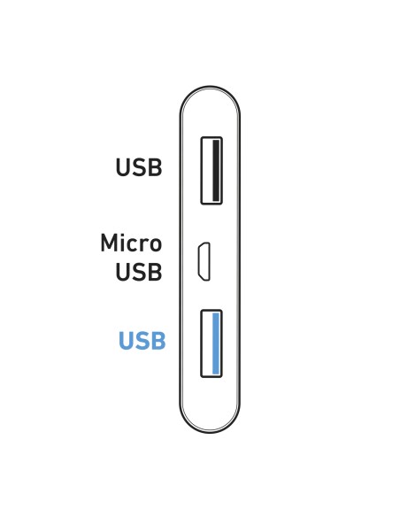SBS TEBB5000POCW POWERBANK 5.000MAH2USB 2.1A BIANCO
