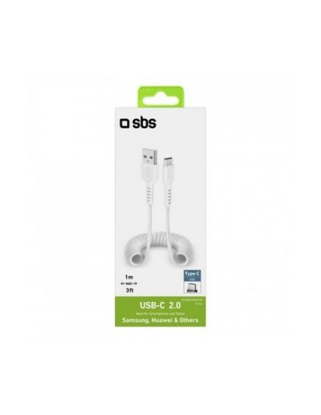 SBS TECABLETYPCS1W CAVO USB/USB-C 1M BIANCO