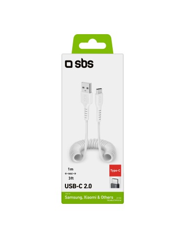 SBS TECABLETYPCS1W CAVO USB/USB-C 1M BIANCO