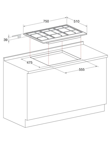 PIANI COTTURA A GAS: vendita online HOTPOINT_ARISTON PCN750T(AV)R/HA  PIANO COTTURA 75CM AVENA in offerta