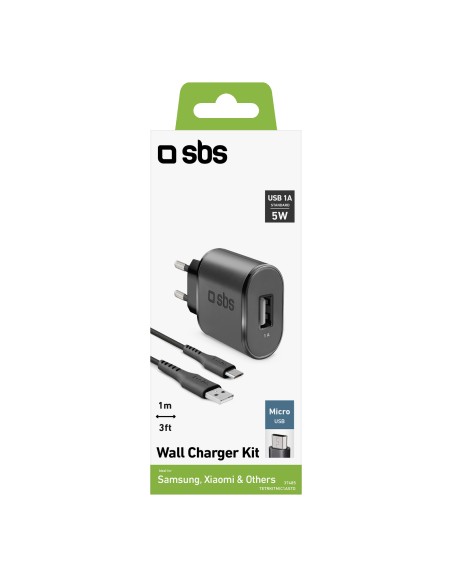 SBS TETRKITMIC1ASTD CARICAB.RETE   USB CAVO MICROUSB 1A