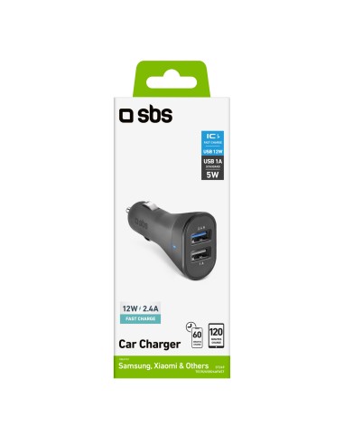 SBS TECR2USB24AFAST CARICAB.AUTO   2USB/2,4A
