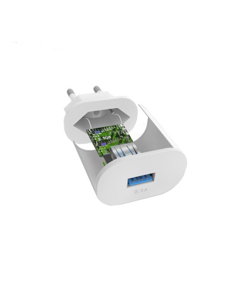 SBS TETR1USB2AWFAST CARICAB.VIAGGIOUSB 2100MAH BIANCO
