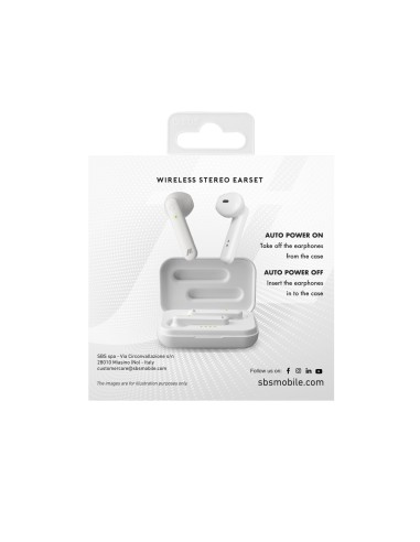 SBS MHTWSBEATBTW AURICOLARI TWIN STEREO BIANCO
