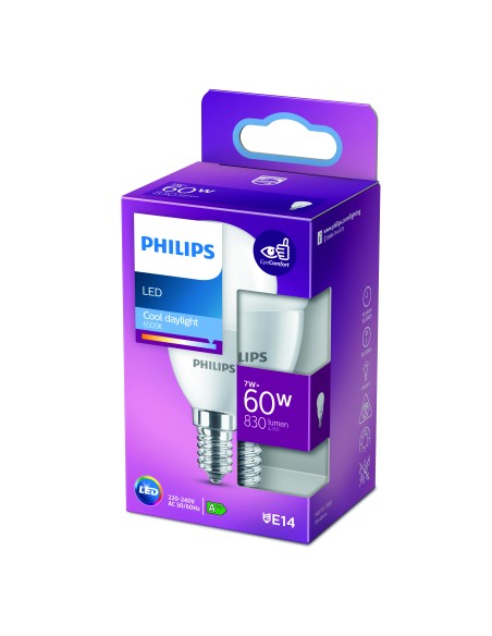 PHILIPS 772116 LED E14 7W/60W 6500K 830LM SFERA SMERIGLIATA