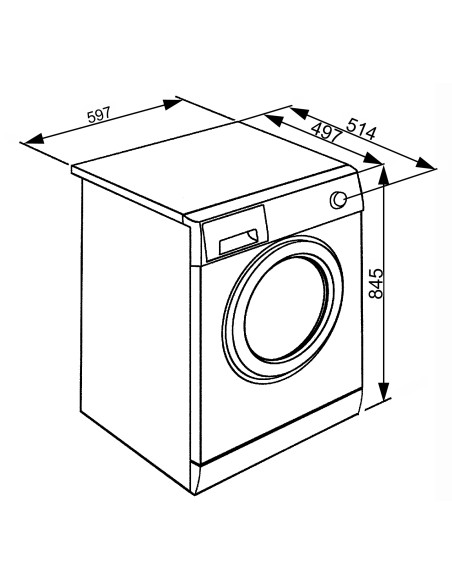 SMEG LBW60IT LVB D 6KG 1000G       DISPLAY
