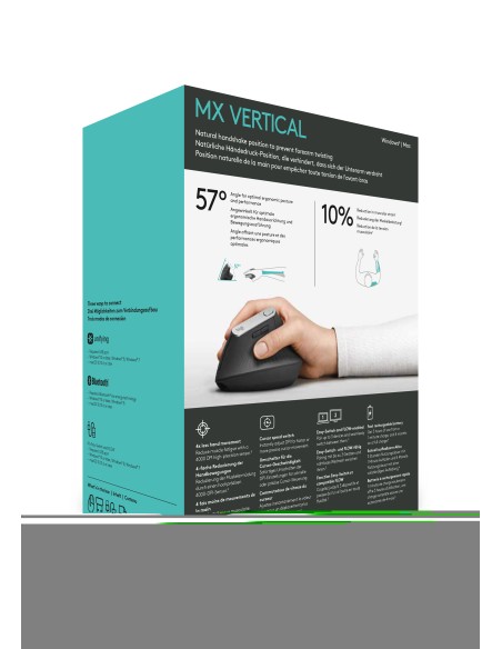 LOGITECH MX VERTICAL MOUSE BT WIRELESS ERGONOMICO FUNZIONE FLOW