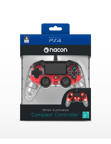 NACON PS4 COMPACT JOYPAD WIRED RETROILLRED
