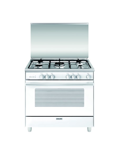 GLEMGAS UN965VX CUCINA 90X60 BIANCA F.GIG. GAS VENTILATO CLASSE A 1TC