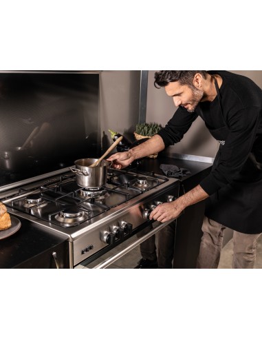 GLEMGAS UN965VX CUCINA 90X60 BIANCA F.GIG. GAS VENTILATO CLASSE A 1TC