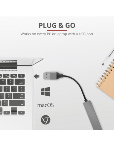 TRUST 23786 HALYX ALUMINIUM 4-PORT MINI USB HUB