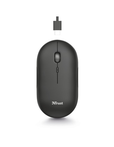 TRUST 24059 PUCK RECHARGEABLE BLUETOOTH BLACK WIRELESS MOUSE