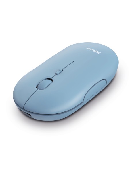 TRUST 24126 PUCK RECHARGEABLE BLUETOOTH BLUE WIRELESS MOUSE