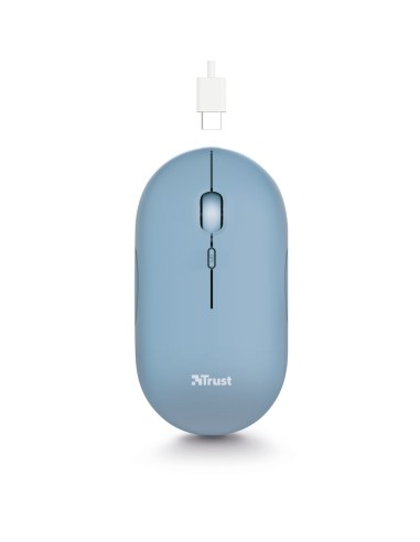 TRUST 24126 PUCK RECHARGEABLE BLUETOOTH BLUE WIRELESS MOUSE