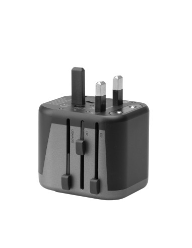 SBS TEADAPT2USBUNI ADATTATORE UNIVERSALE PRESE ESTERE 2 USB 2.1A NERO