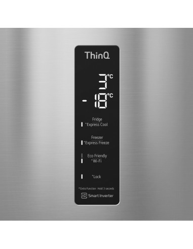 FRIGORIFERI COMBINATI: vendita online LG GBB567PZCMB COMB. E NF 462LT INOX PREMIUM H185 L70 INVERTER DISPLAY in offerta