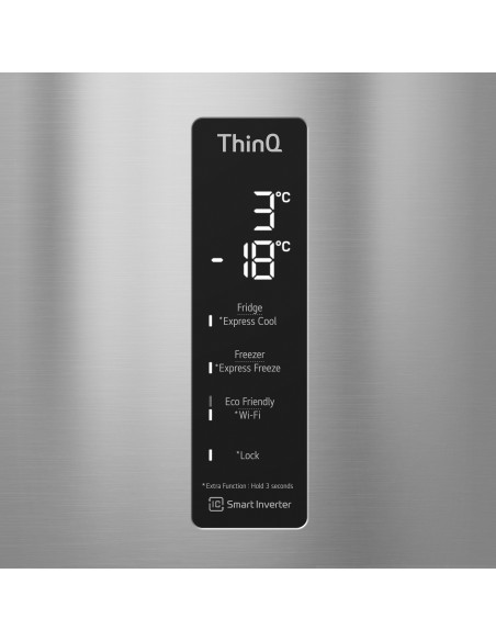 LG GBB567PZCMB COMB. E NF 462LT INOX PREMIUM H185 L70 INVERTER DISPLAY