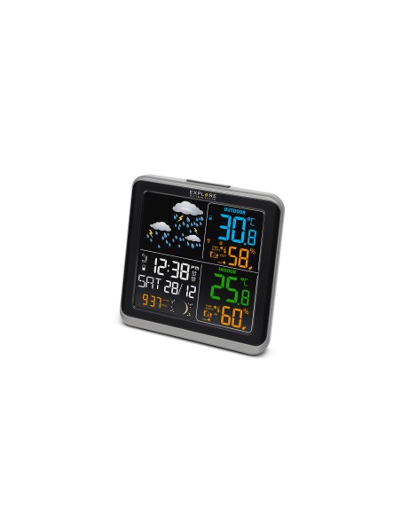 EXPLORE WSH4008C BAROMETRO CON OROLOGIO DISPLAY A COLORI ALIMENTATORE