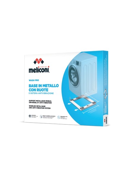 MELICONI BASE WASH PRO IN METALLO ANTIVIBRAZIONE CON RUOTE