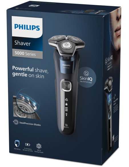 PHILIPS S5885/35 RASOIO SERIES 5000 WET&DRY MIDNIGHT BLUE