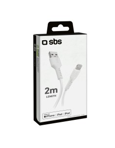 SBS TECABLEUSBIP5289W CAVO 2M USB/LIGHTNING BIANCO 2