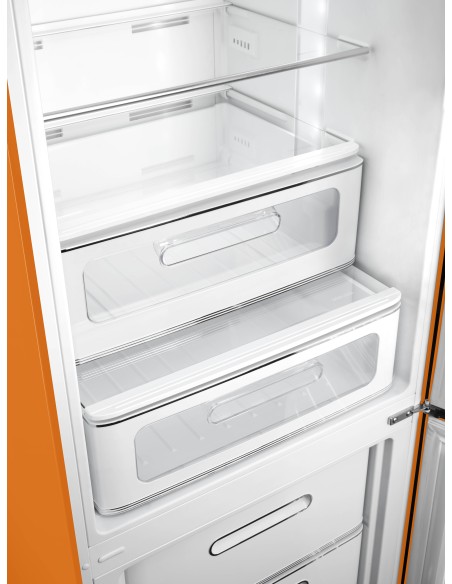 SMEG FAB32ROR5 FRIGO D ARANCIO ANNI 50 NF 60CM CERNIERE DX INVERTER
